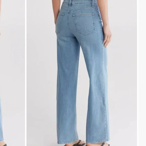 FRAME Le Slim Palazzo High Waist Wide Leg Jeans - Picture 2 of 9